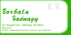 borbala hadnagy business card