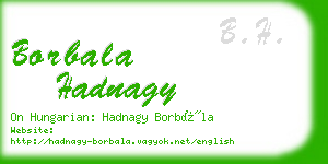 borbala hadnagy business card